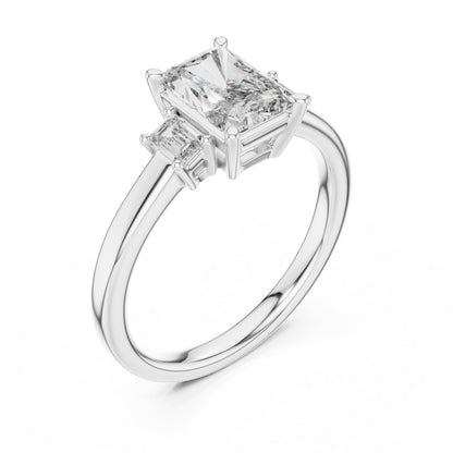Mixed Shape Lab Grown Diamond Three Stone Ring