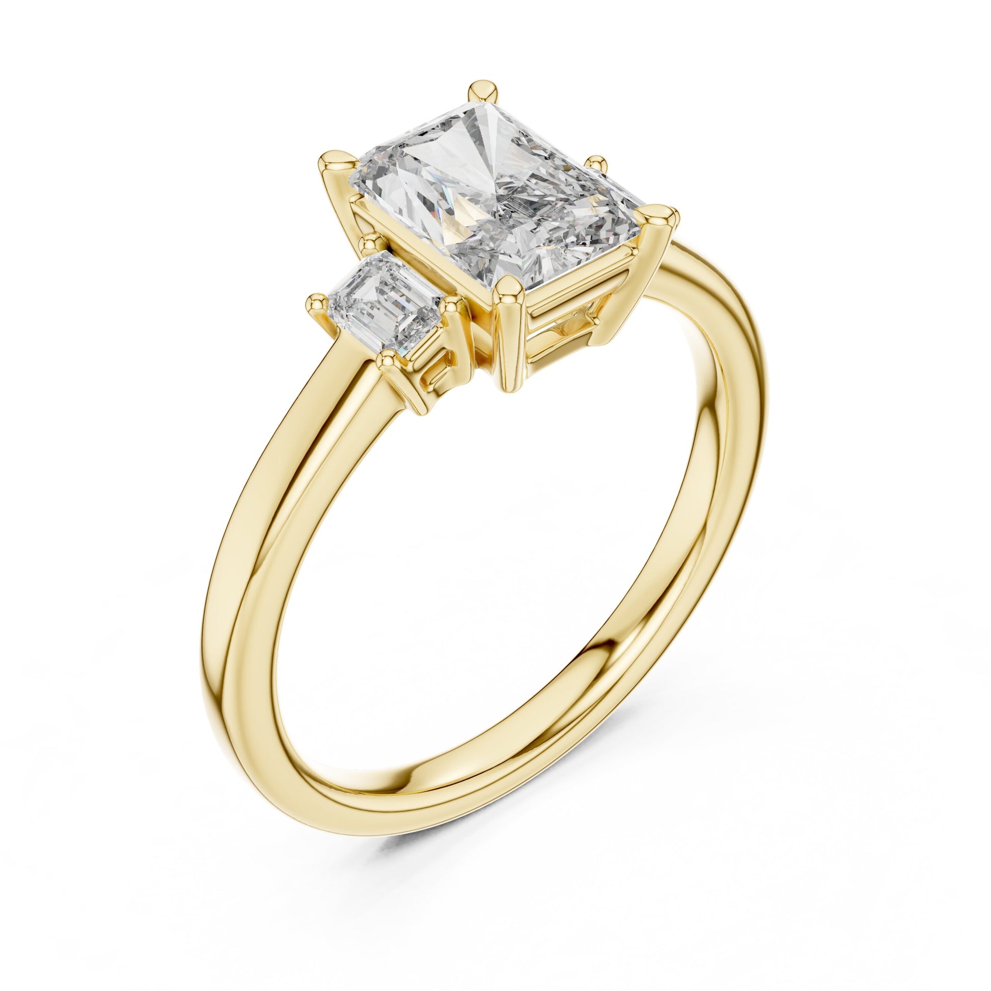 Mixed Shape Lab Grown Diamond Three Stone Ring