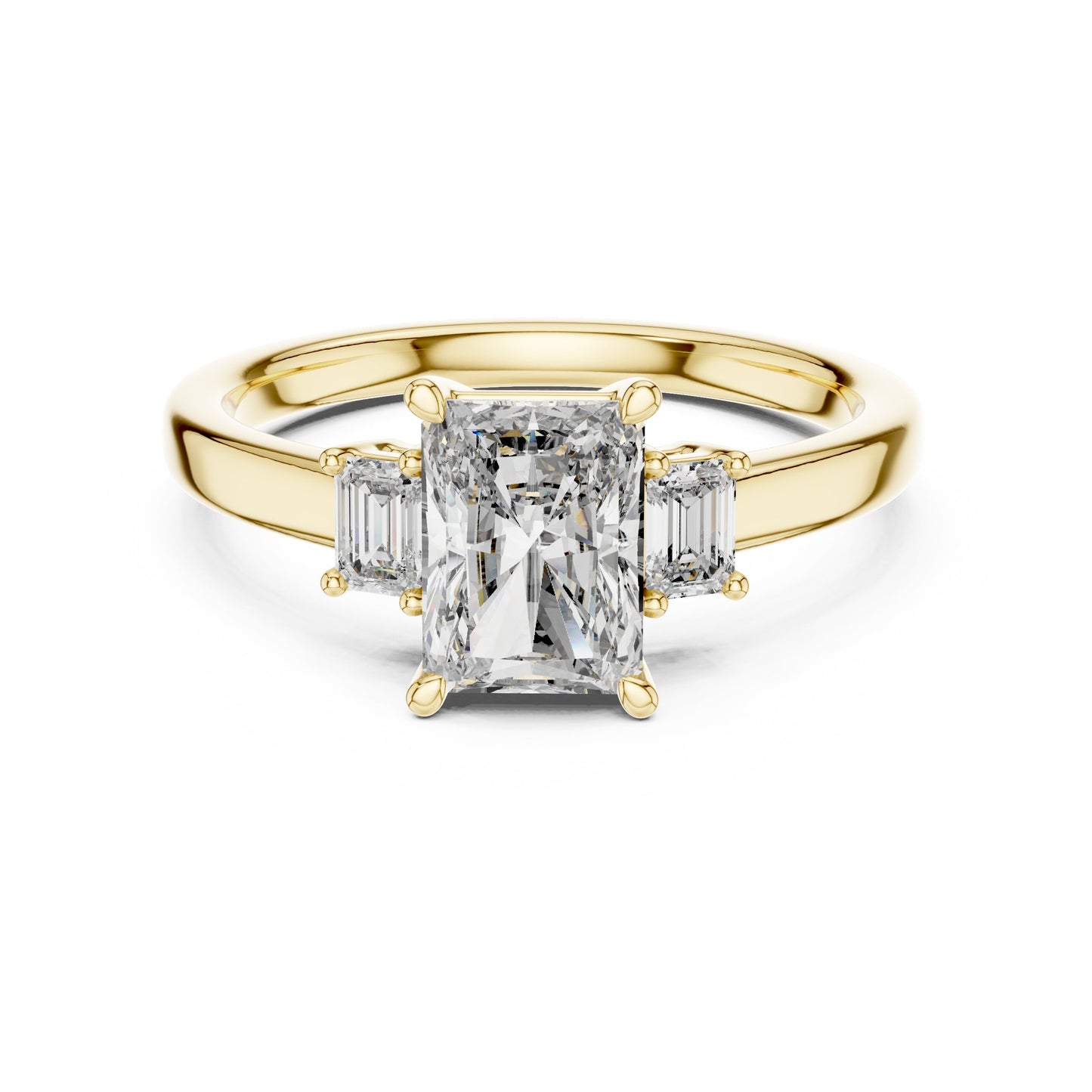 Mixed Shape Lab Grown Diamond Three Stone Ring