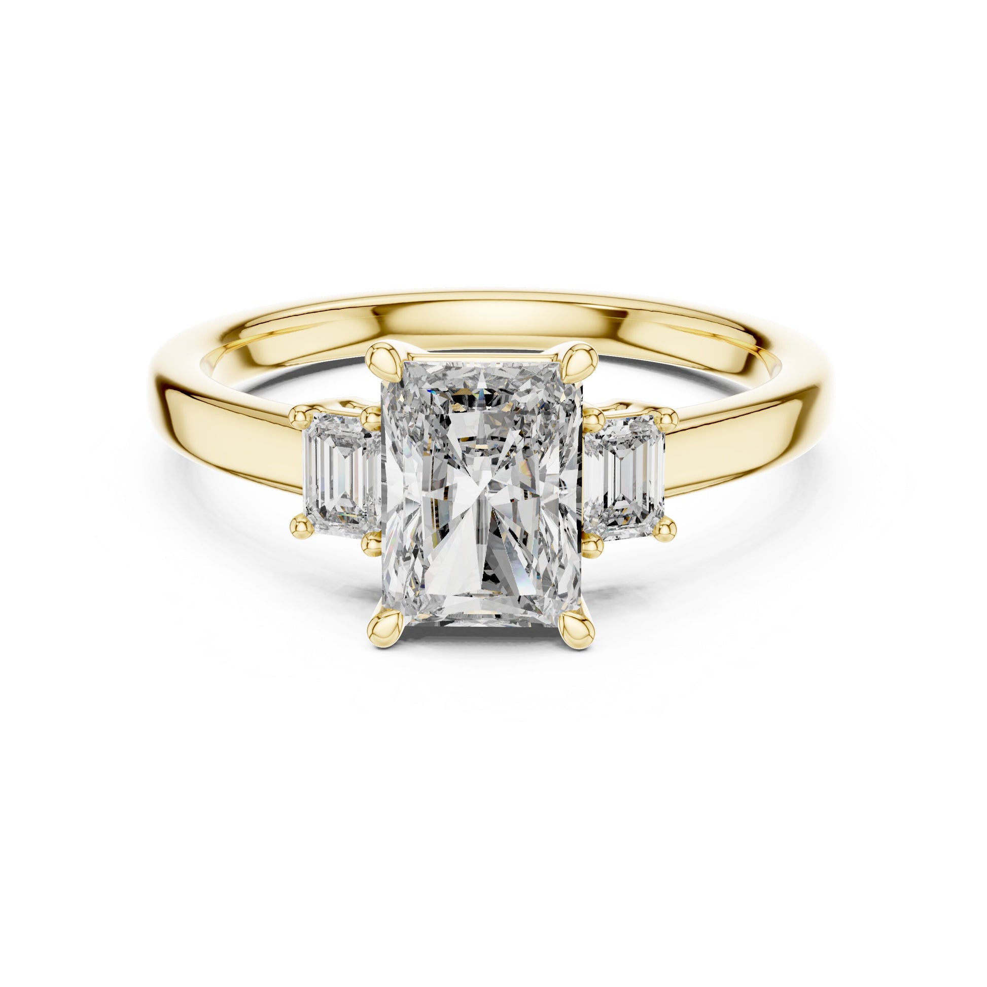 Mixed Shape Lab Grown Diamond Three Stone Ring