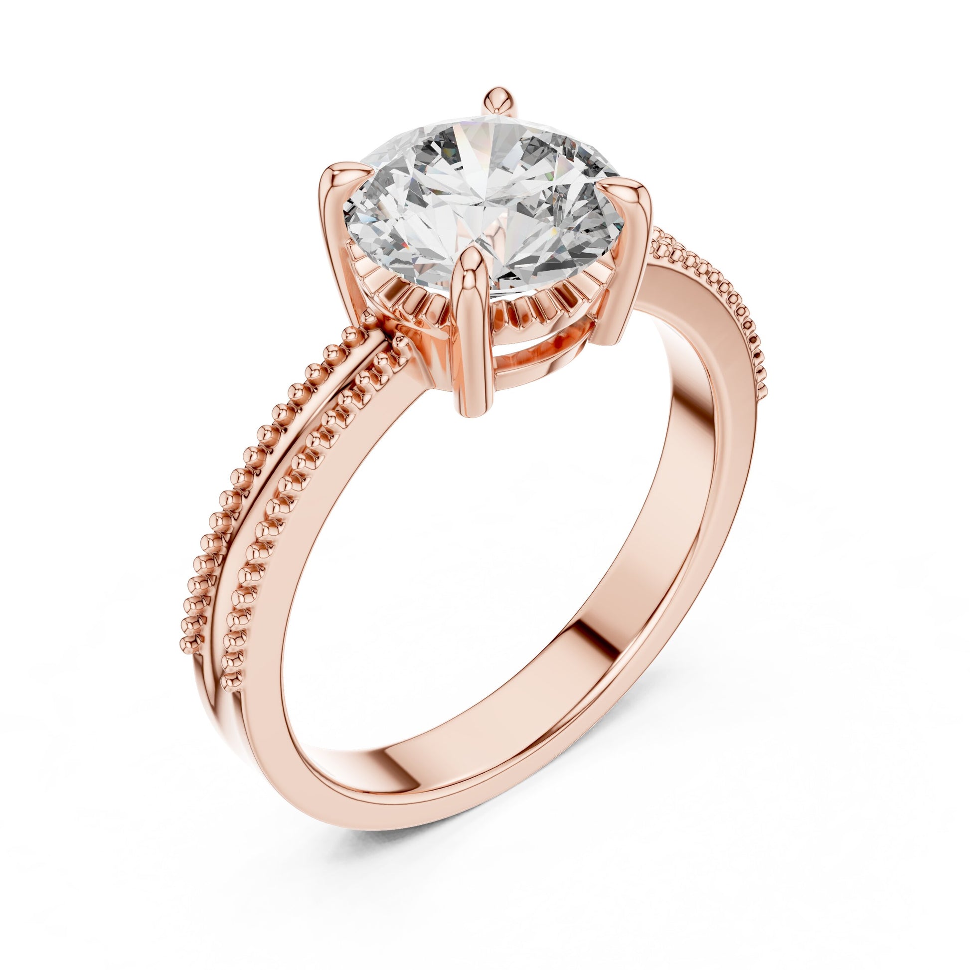 Round Solitaire Lab Grown Diamond Ring
