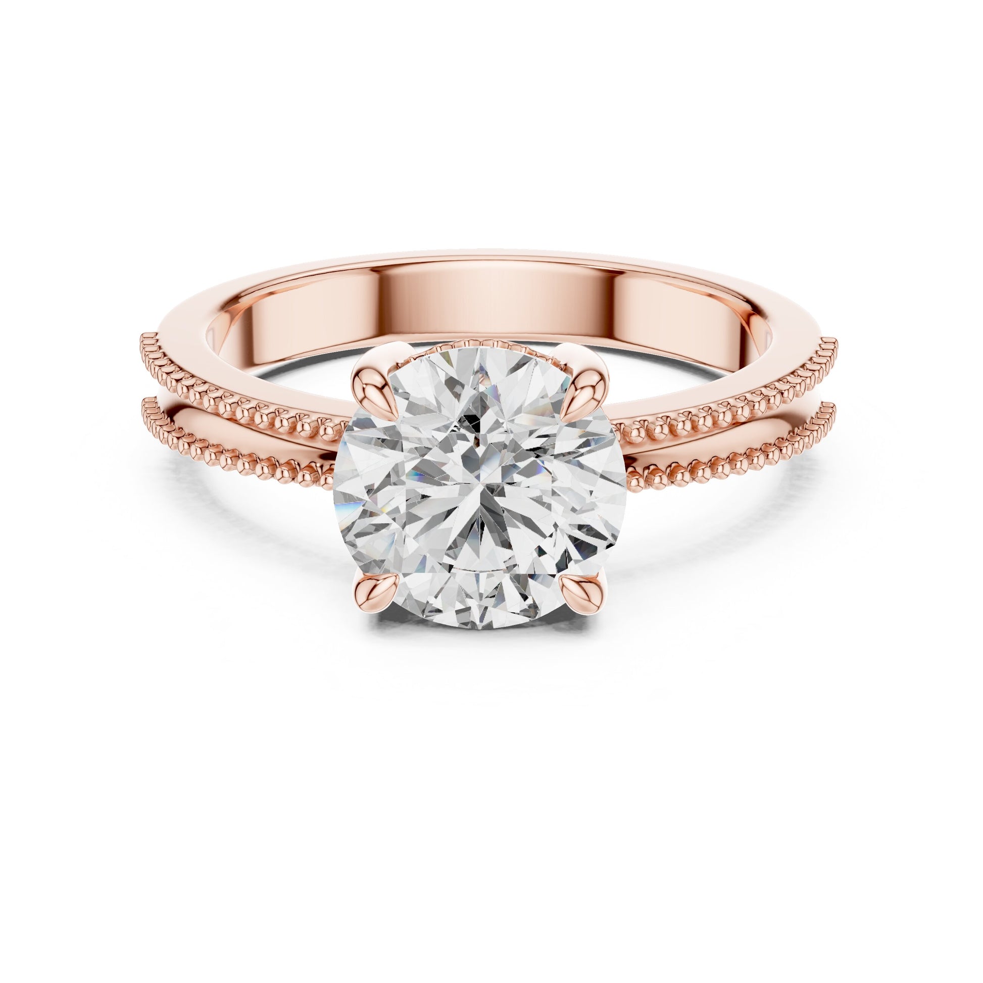 Round Solitaire Lab Grown Diamond Ring