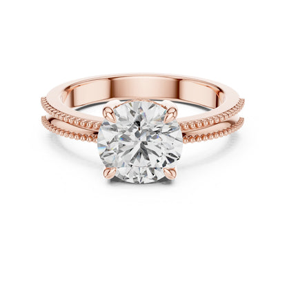 Round Solitaire Lab Grown Diamond Ring