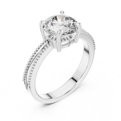 Round Solitaire Lab Grown Diamond Ring
