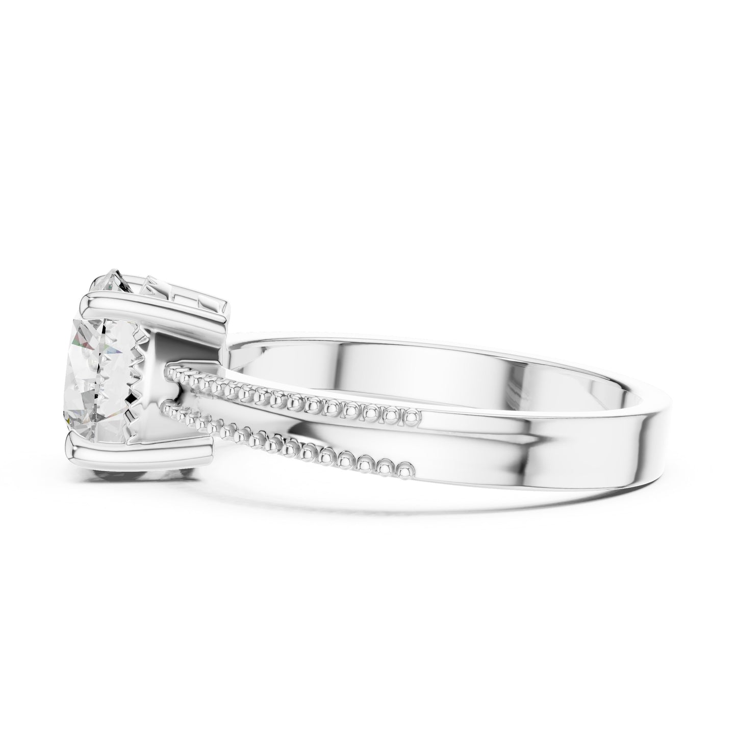 Round Solitaire Lab Grown Diamond Ring