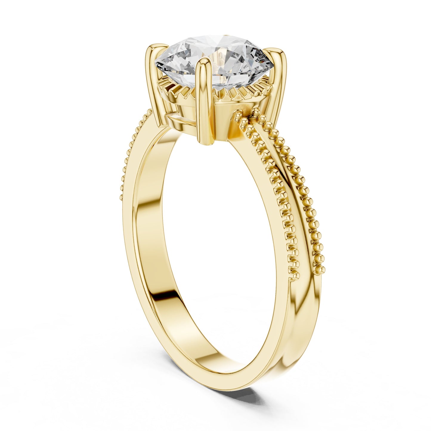 Round Solitaire Lab Grown Diamond Ring
