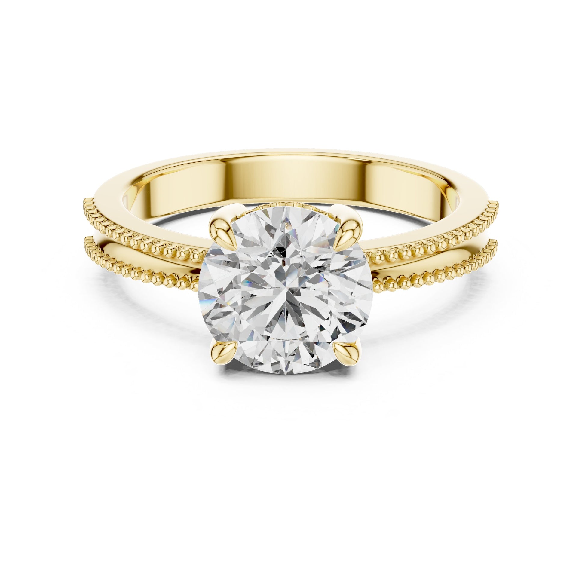 Round Solitaire Lab Grown Diamond Ring