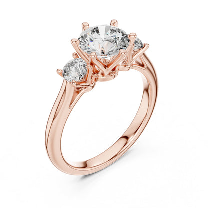 Mixed Shape Lab Grown Diamond Three Stone Ring