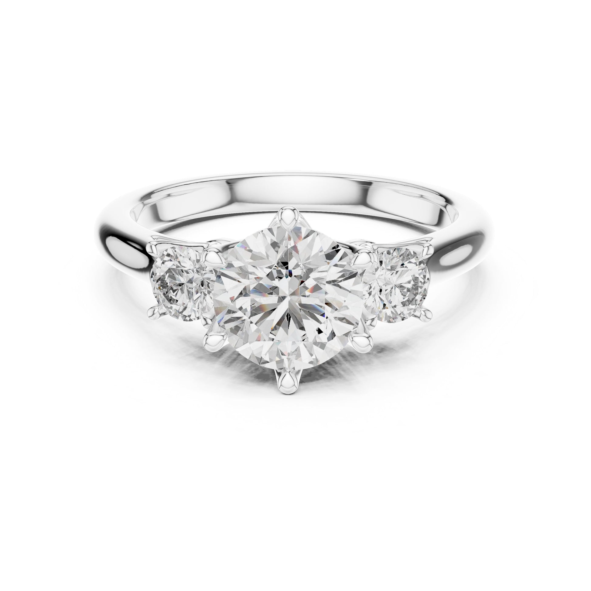 Mixed Shape Lab Grown Diamond Three Stone Ring