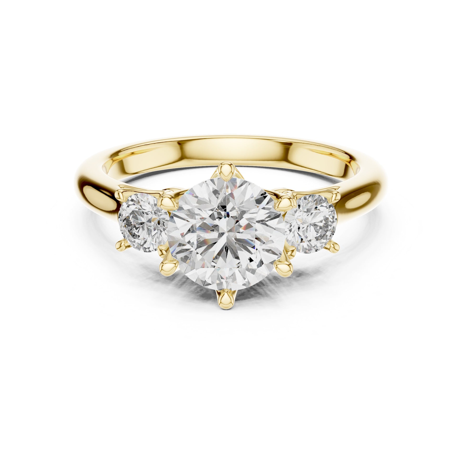 Mixed Shape Lab Grown Diamond Three Stone Ring