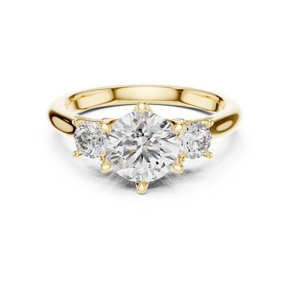 Mixed Shape Lab Grown Diamond Three Stone Ring