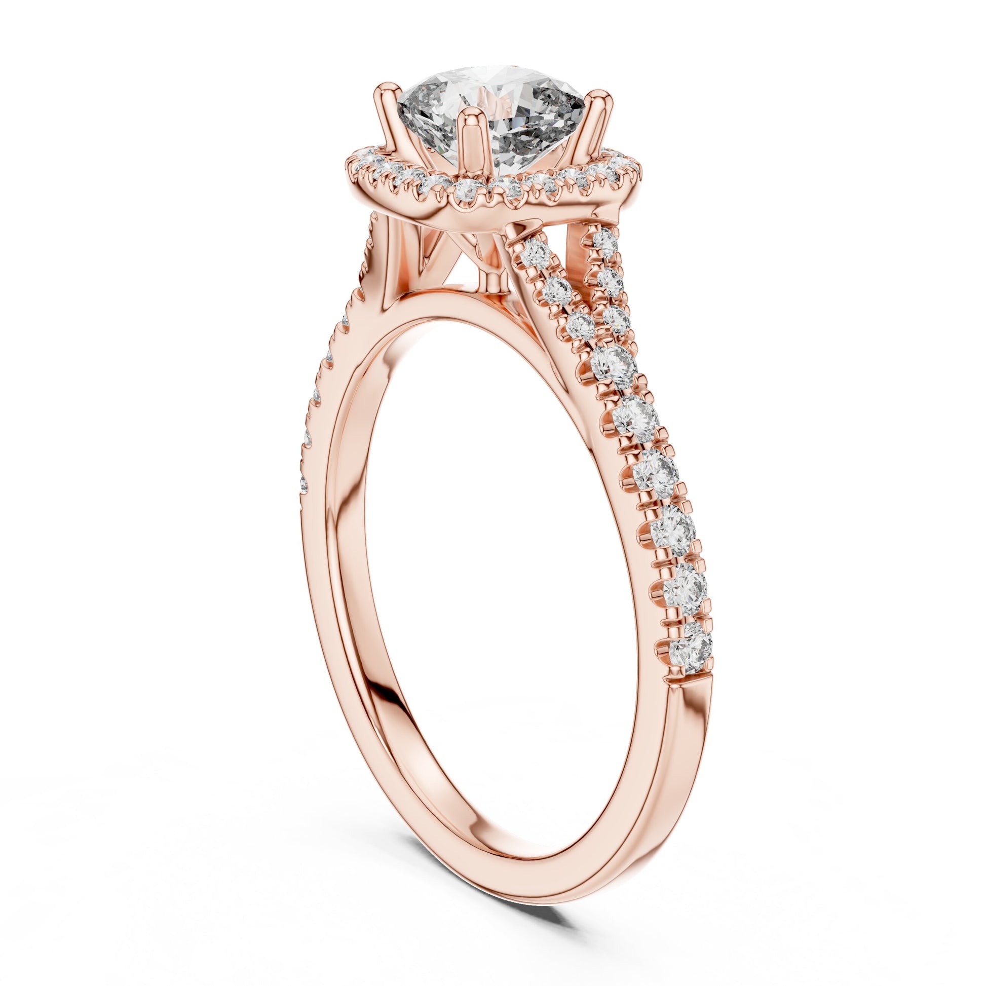 Round Halo Lab Grown Diamond Ring