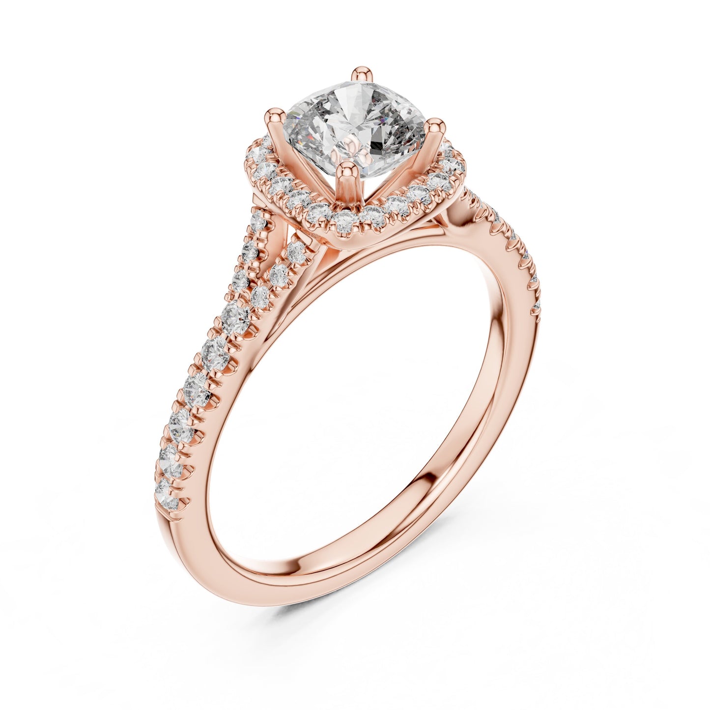 Round Halo Lab Grown Diamond Ring