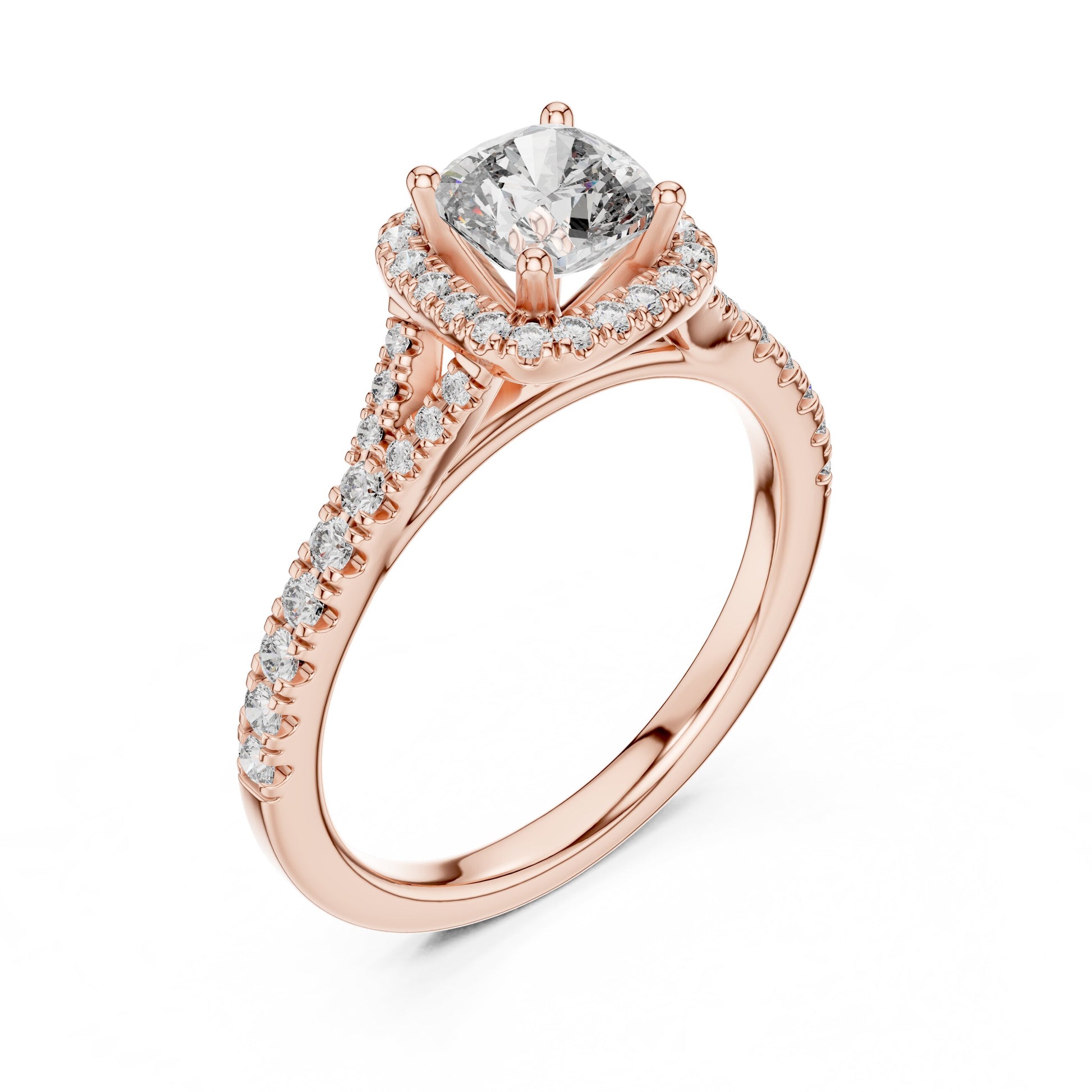 Round Halo Lab Grown Diamond Ring