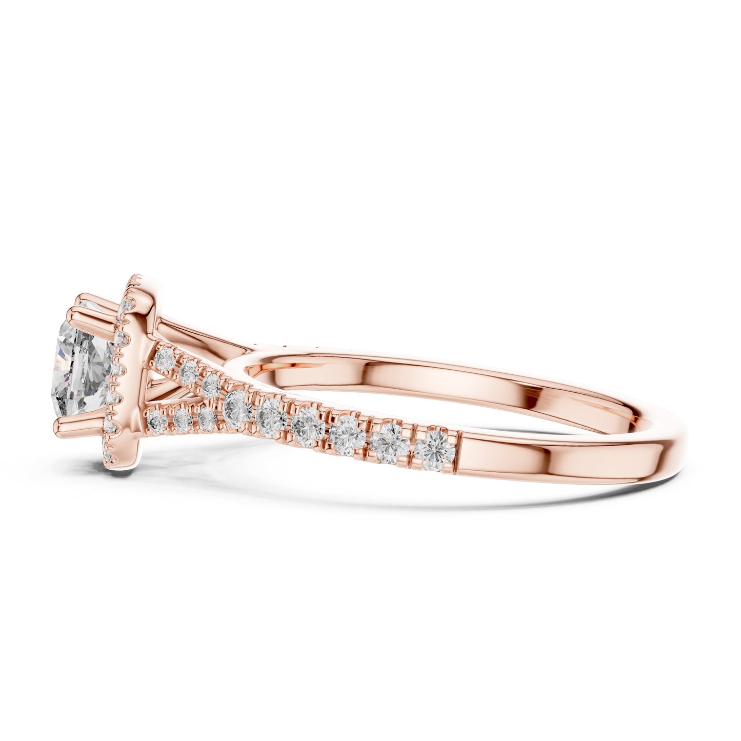 Round Halo Lab Grown Diamond Ring
