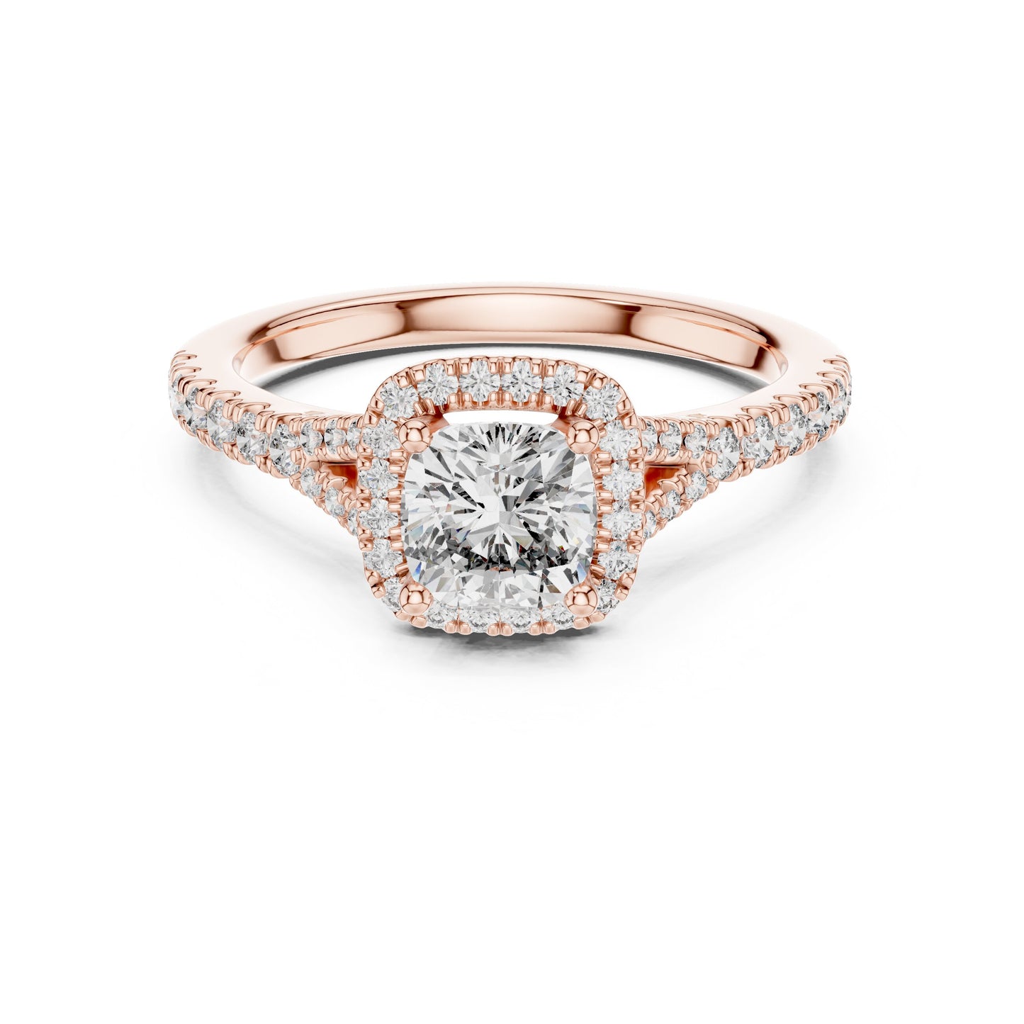 Round Halo Lab Grown Diamond Ring
