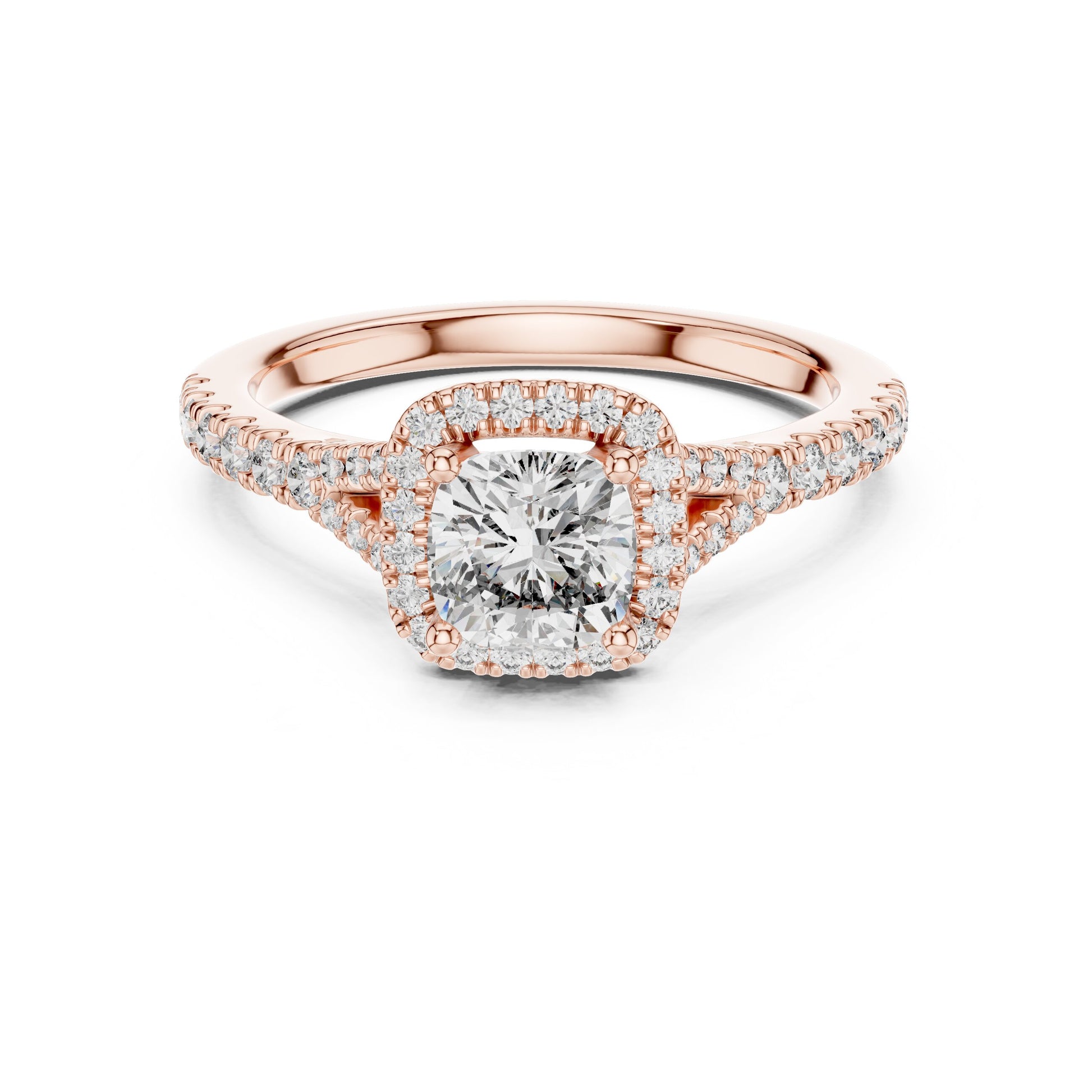 Round Halo Lab Grown Diamond Ring