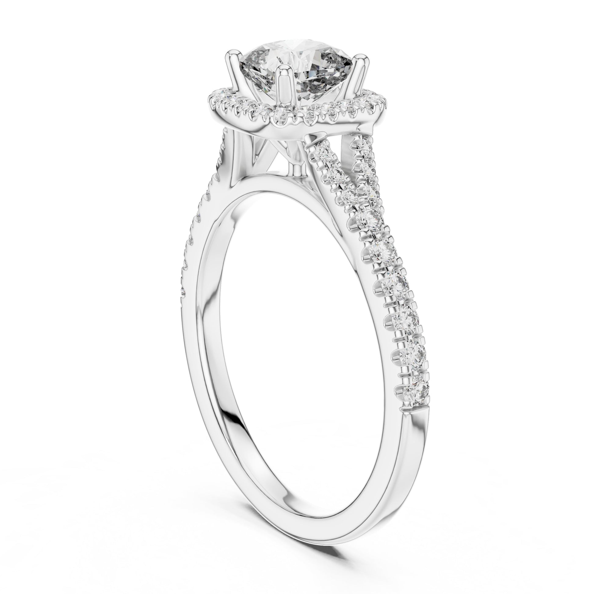 Round Halo Lab Grown Diamond Ring