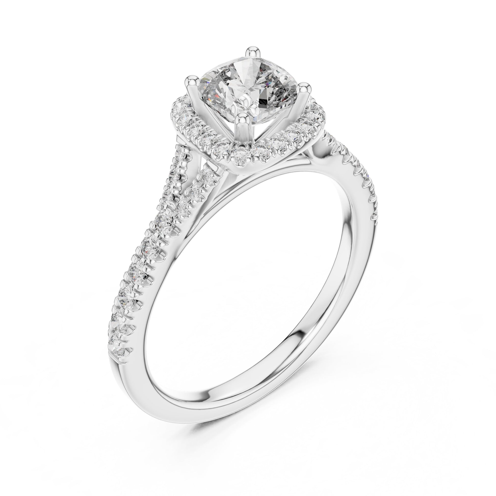 Round Halo Lab Grown Diamond Ring