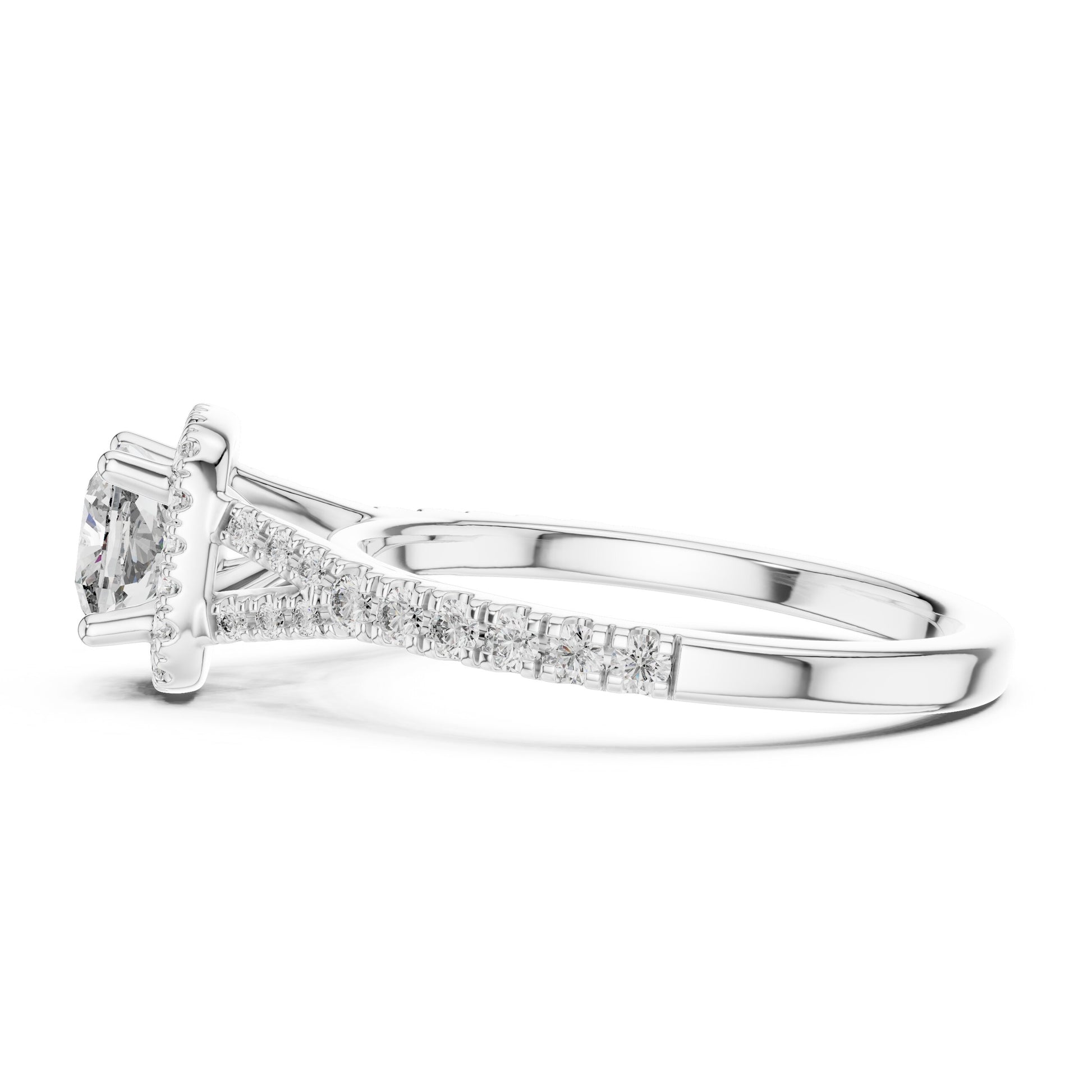 Round Halo Lab Grown Diamond Ring