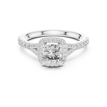 Round Halo Lab Grown Diamond Ring