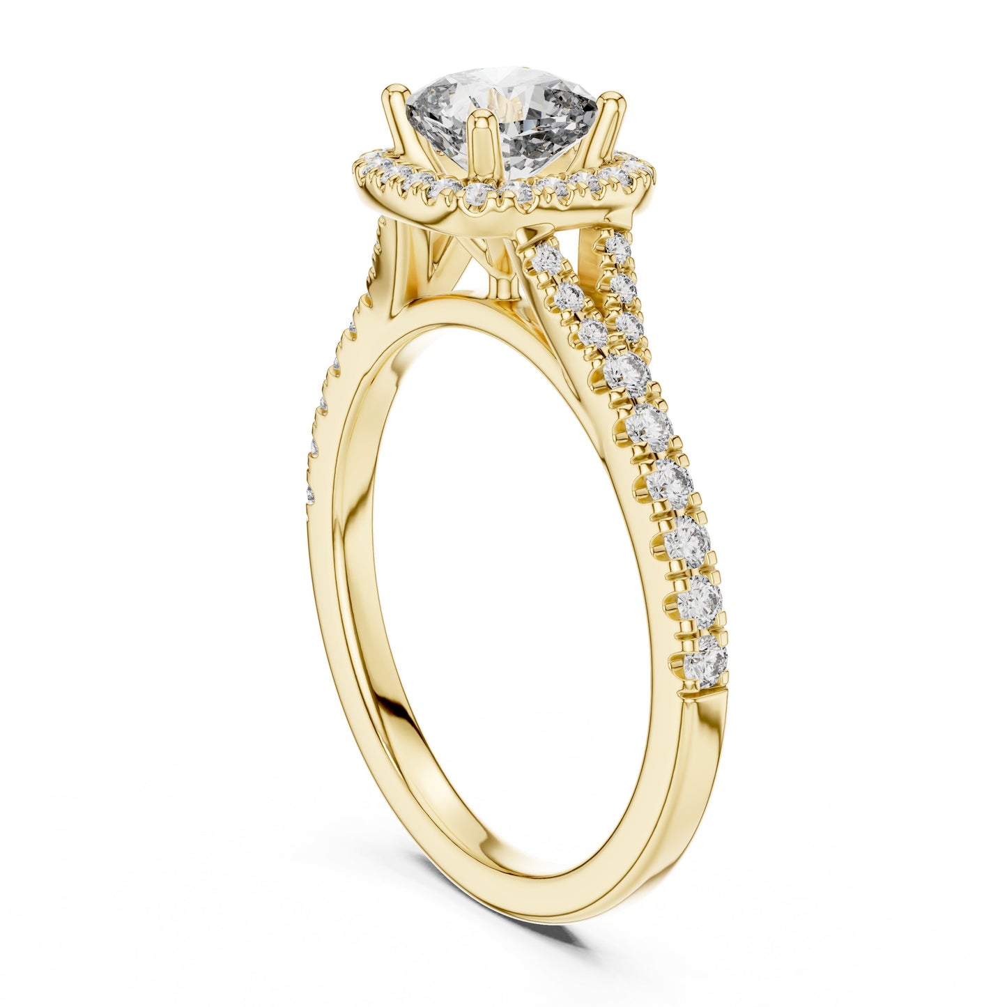 Round Halo Lab Grown Diamond Ring