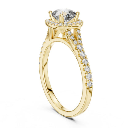 Round Halo Lab Grown Diamond Ring
