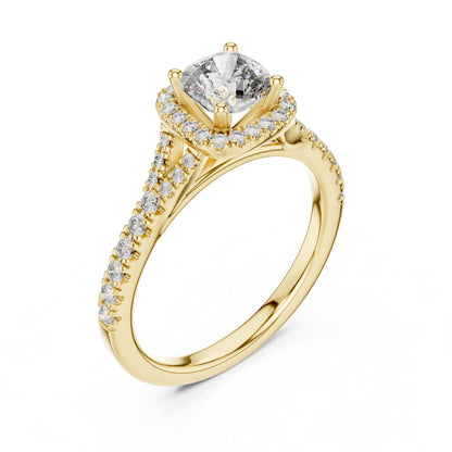 Round Halo Lab Grown Diamond Ring