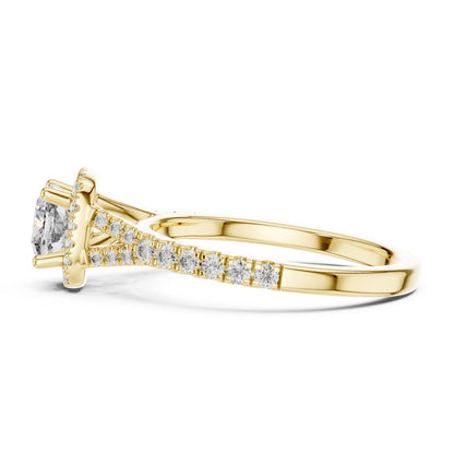 Round Halo Lab Grown Diamond Ring