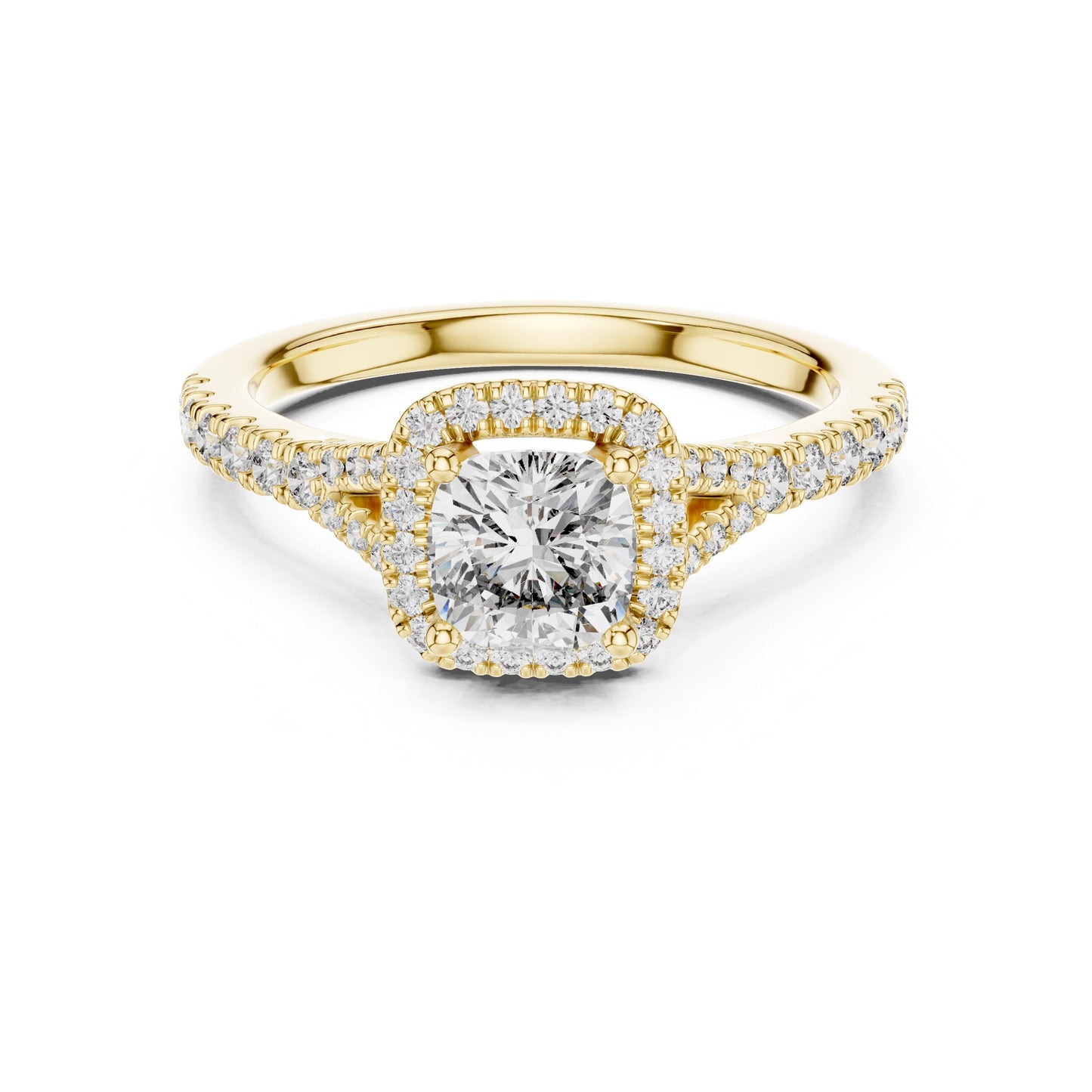 Round Halo Lab Grown Diamond Ring