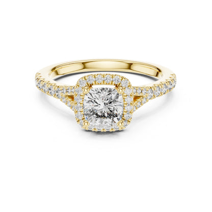 Round Halo Lab Grown Diamond Ring