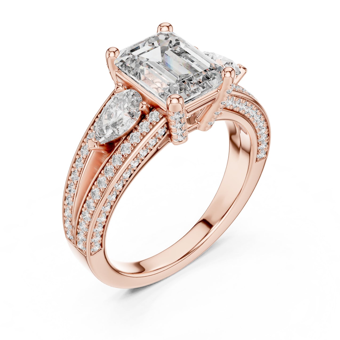 Mixed Shape Lab Grown Diamond Halo Ring