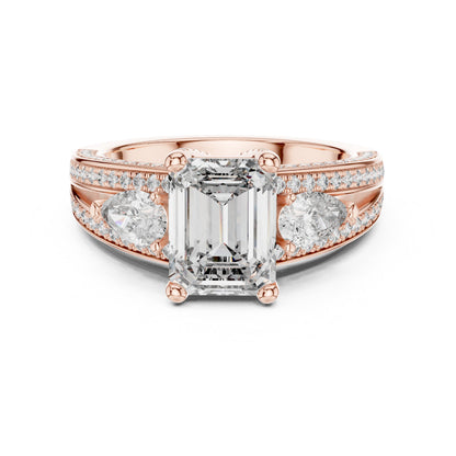 Mixed Shape Lab Grown Diamond Halo Ring