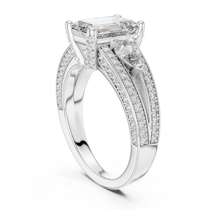Mixed Shape Lab Grown Diamond Halo Ring