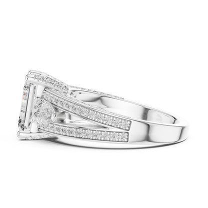 Mixed Shape Lab Grown Diamond Halo Ring