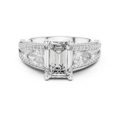 Mixed Shape Lab Grown Diamond Halo Ring
