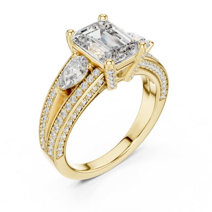 Mixed Shape Lab Grown Diamond Halo Ring