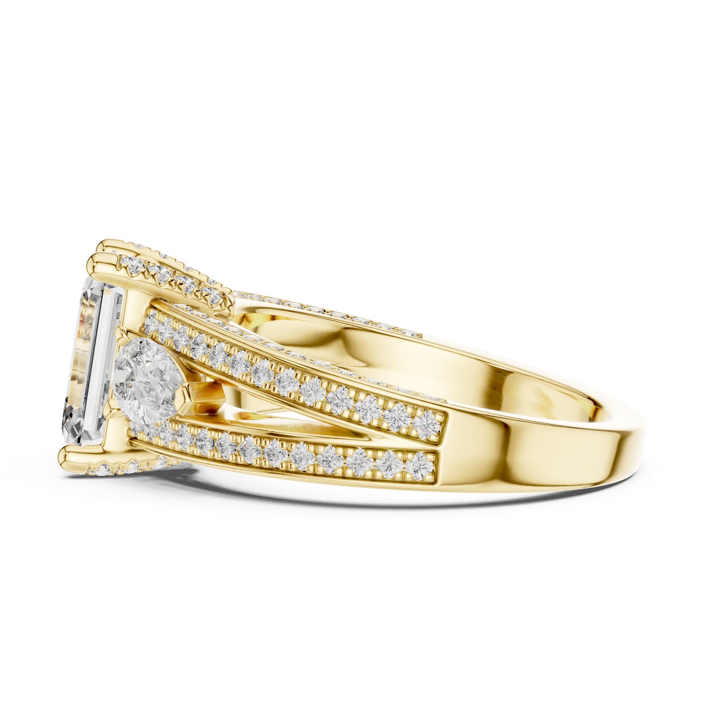 Mixed Shape Lab Grown Diamond Halo Ring