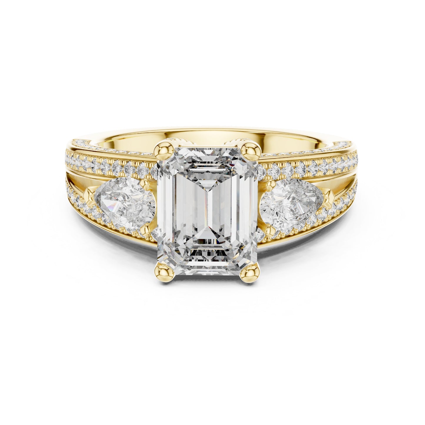 Mixed Shape Lab Grown Diamond Halo Ring