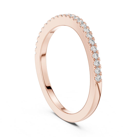 Round Pave Lab Grown Diamond Ring