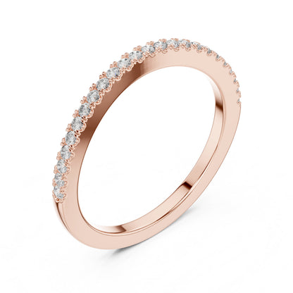 Round Pave Lab Grown Diamond Ring