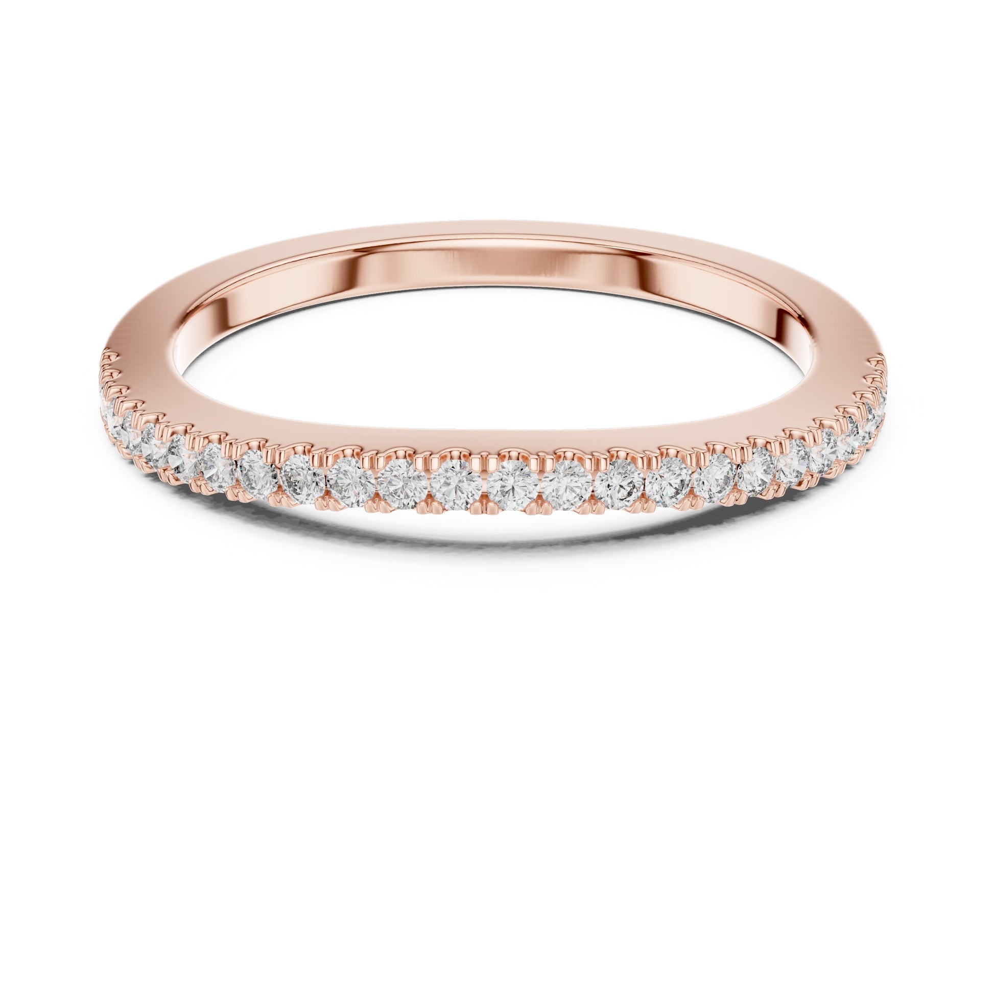 Round Pave Lab Grown Diamond Ring