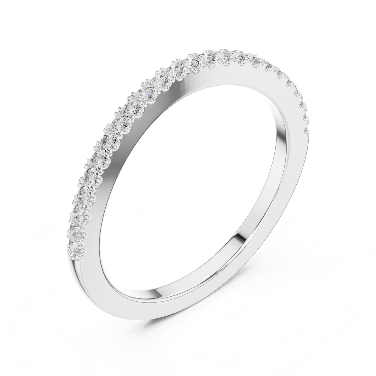 Round Pave Lab Grown Diamond Ring