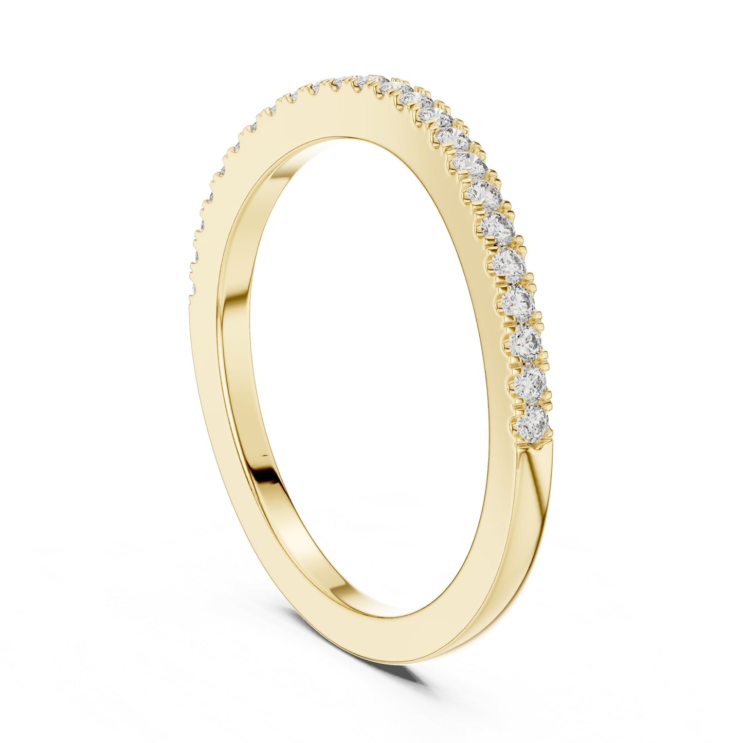 Round Pave Lab Grown Diamond Ring