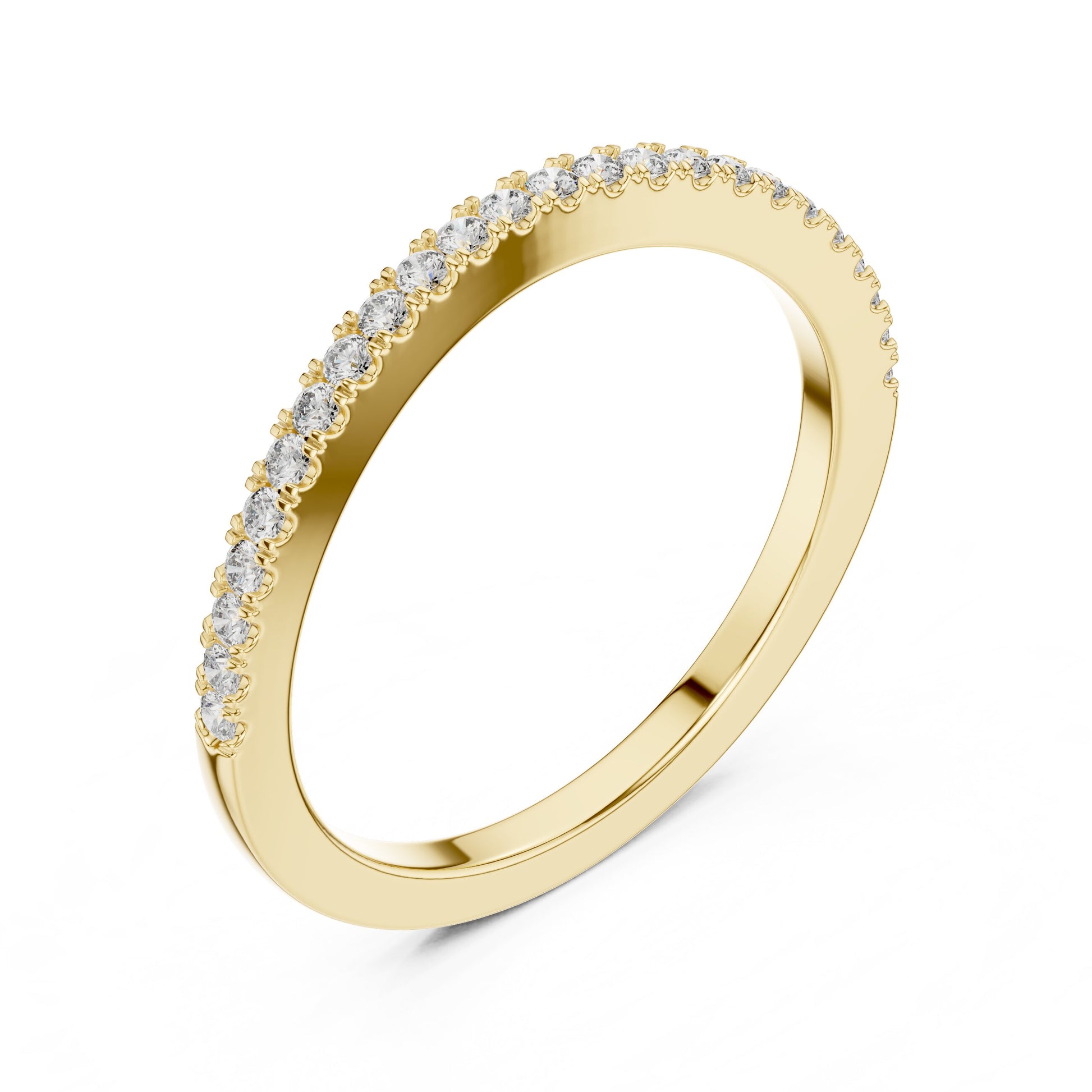 Round Pave Lab Grown Diamond Ring
