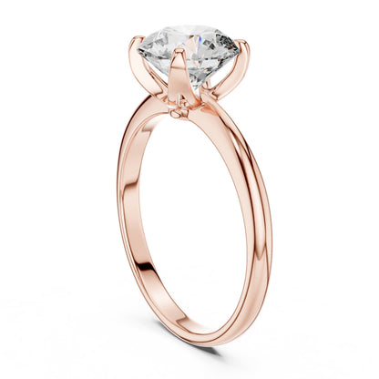 Round Solitaire Lab Grown Diamond Ring