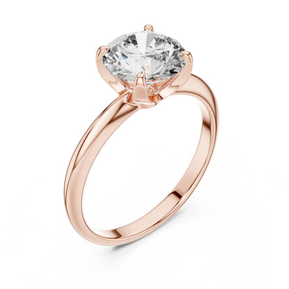 Round Solitaire Lab Grown Diamond Ring
