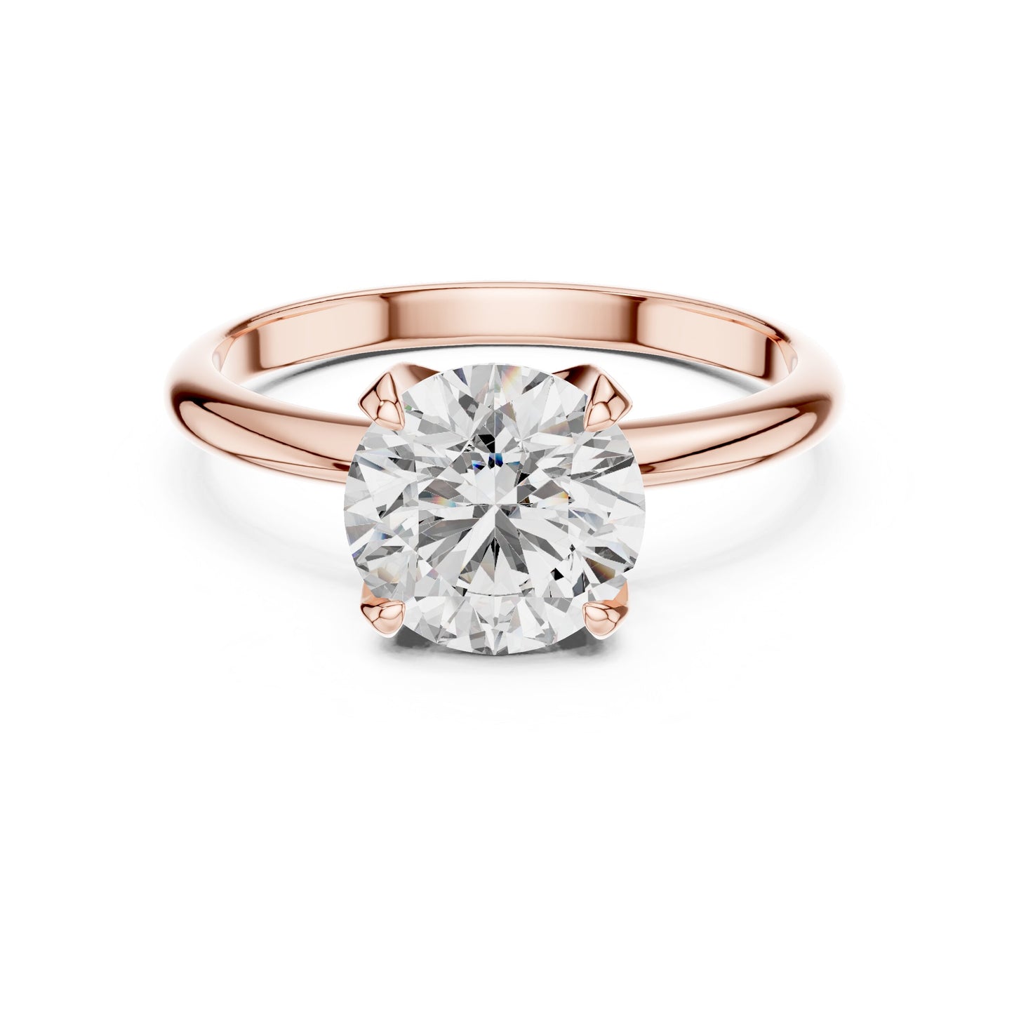 Round Solitaire Lab Grown Diamond Ring