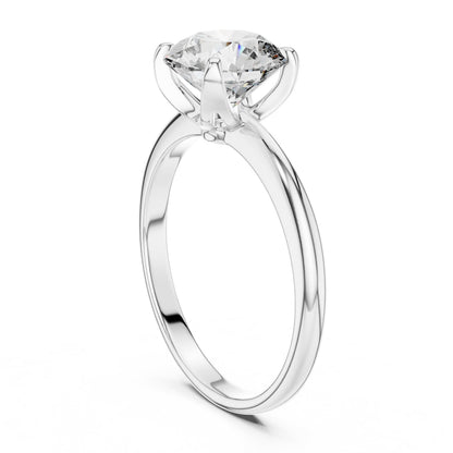 Round Solitaire Lab Grown Diamond Ring