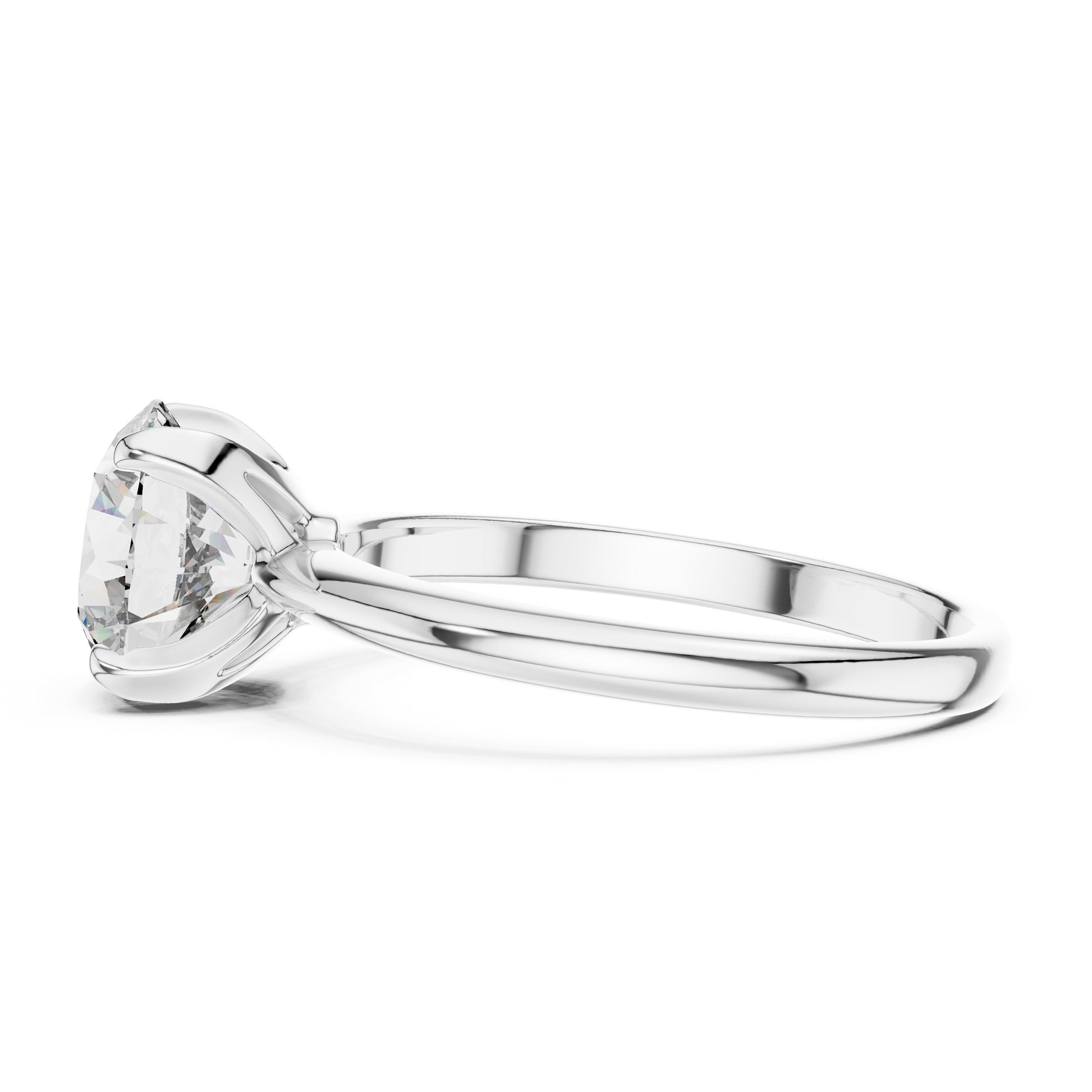 Round Solitaire Lab Grown Diamond Ring